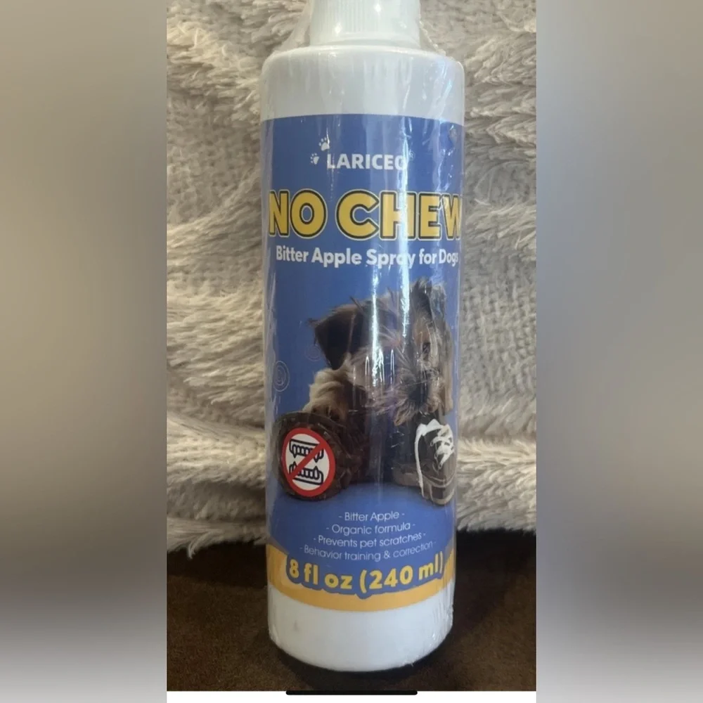 Lariceo No Chew Bitter Apple Spray Dogs Training Anti Chew Deterrent 8oz Organic